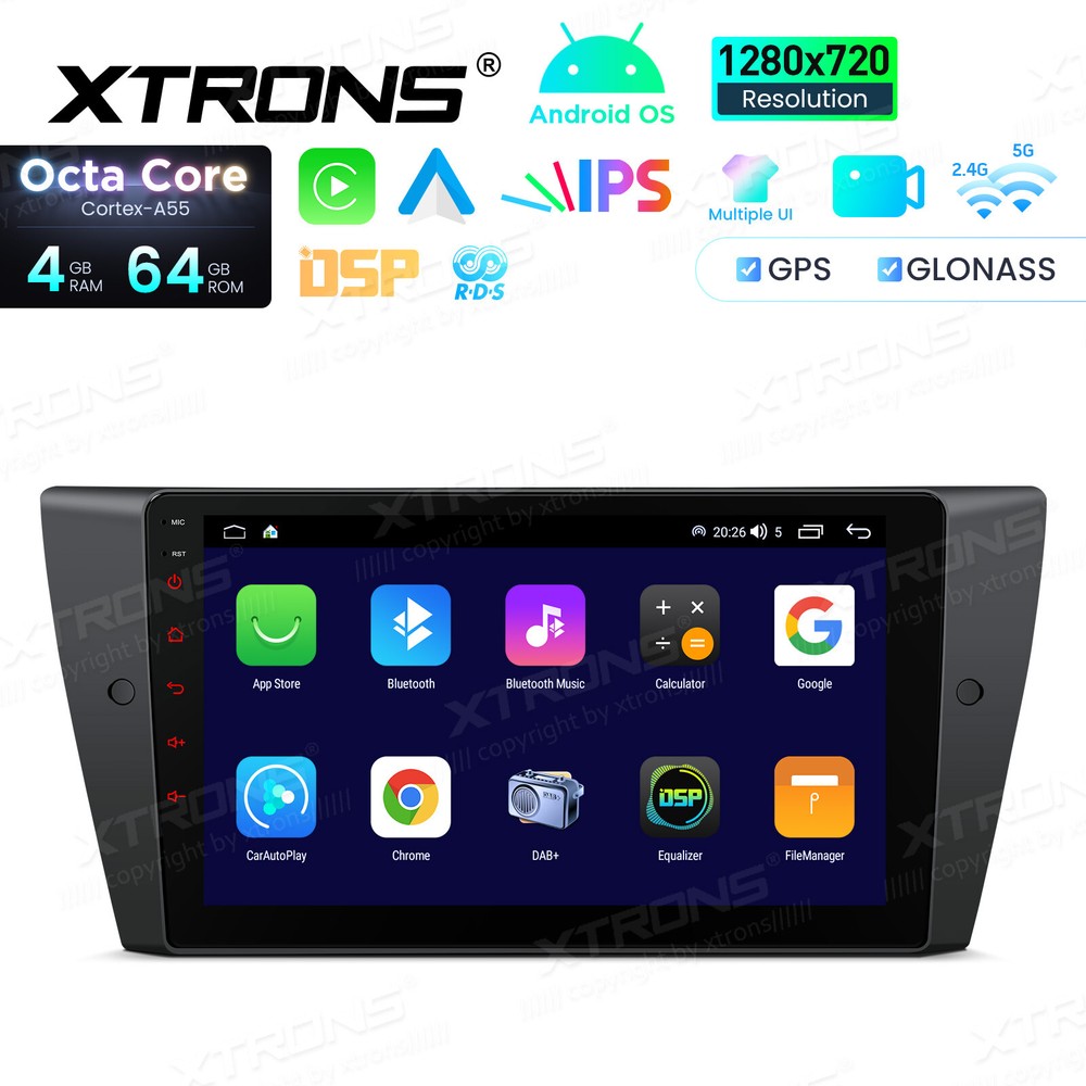 9" Android 14 8-Core 4+64GB Car Radio Stereo GPS DSP For BMW E90 E91 E92 E93 M3