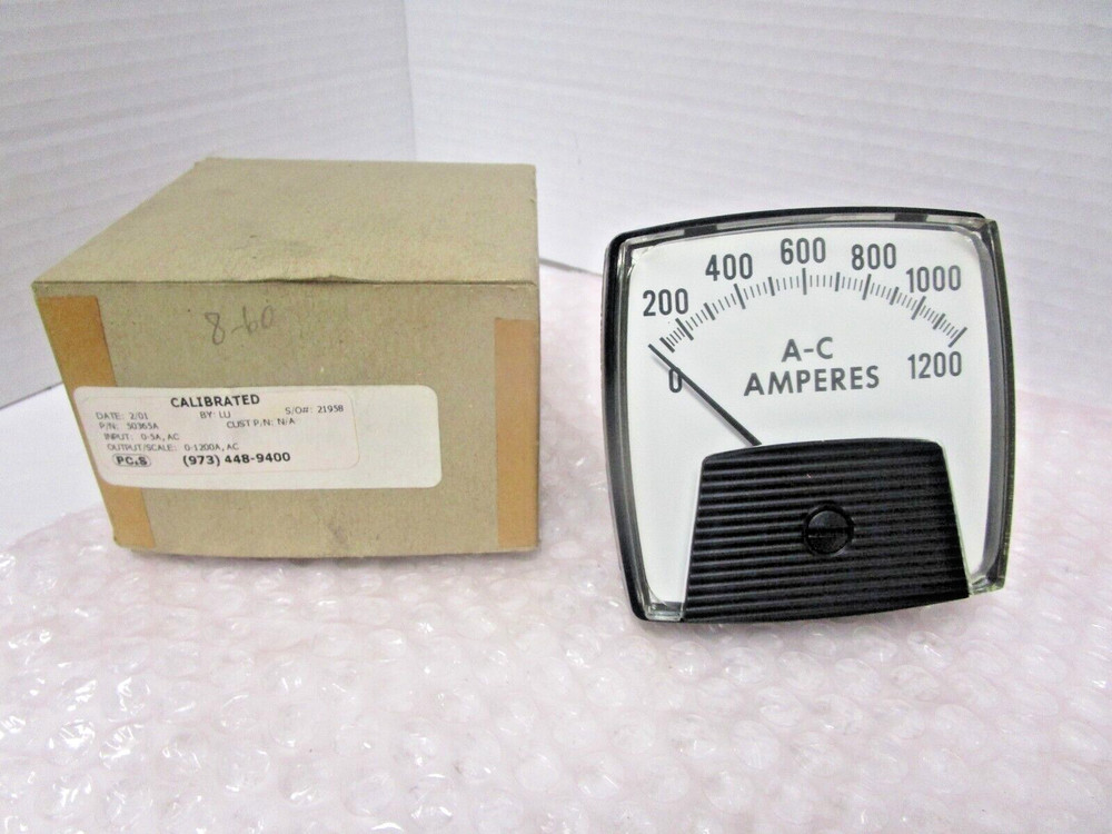 GE PANEL METER A-C AMPERES (NEW)