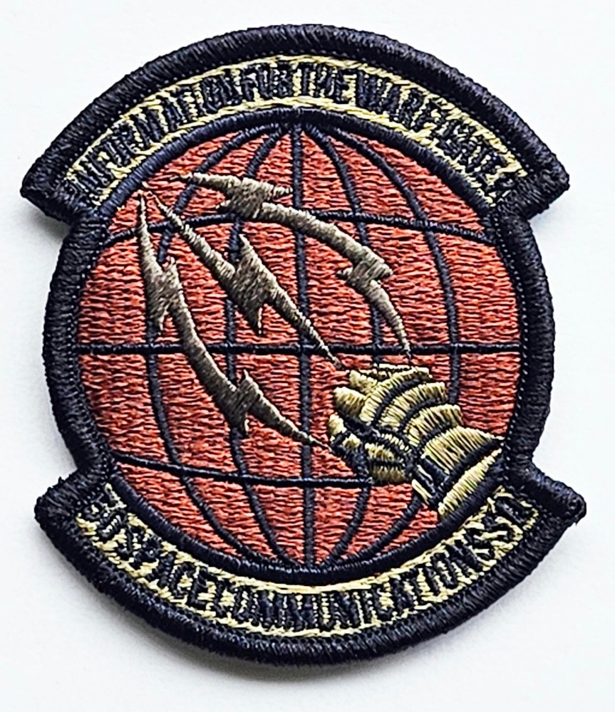 Air Force 50th Space Communications Squadron Spice Brown Hook Back Patch