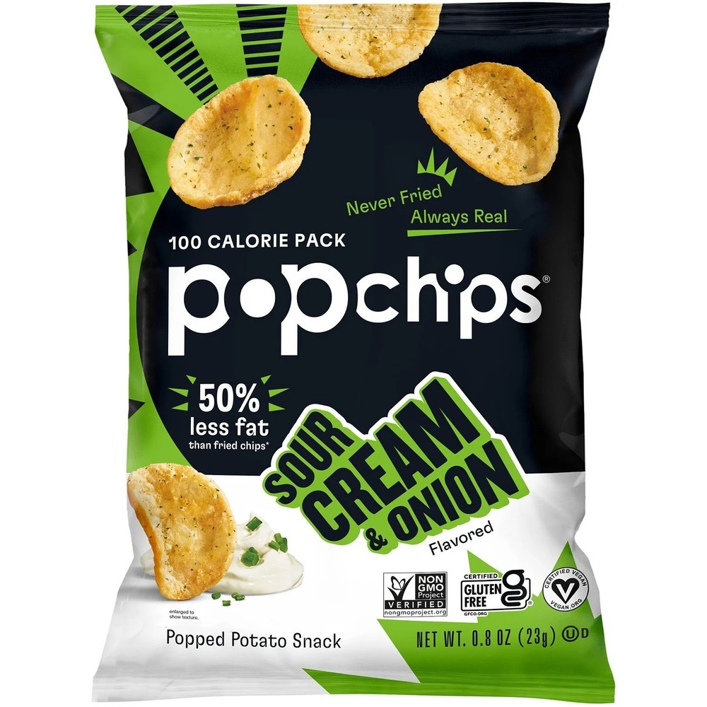 30 PACK Popchips Variety Box, 0.8 oz Bags.