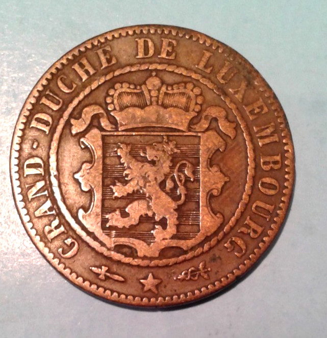 Luxembourg 10 Centimes Error coin.1854. Missing zero. Very Rare.
