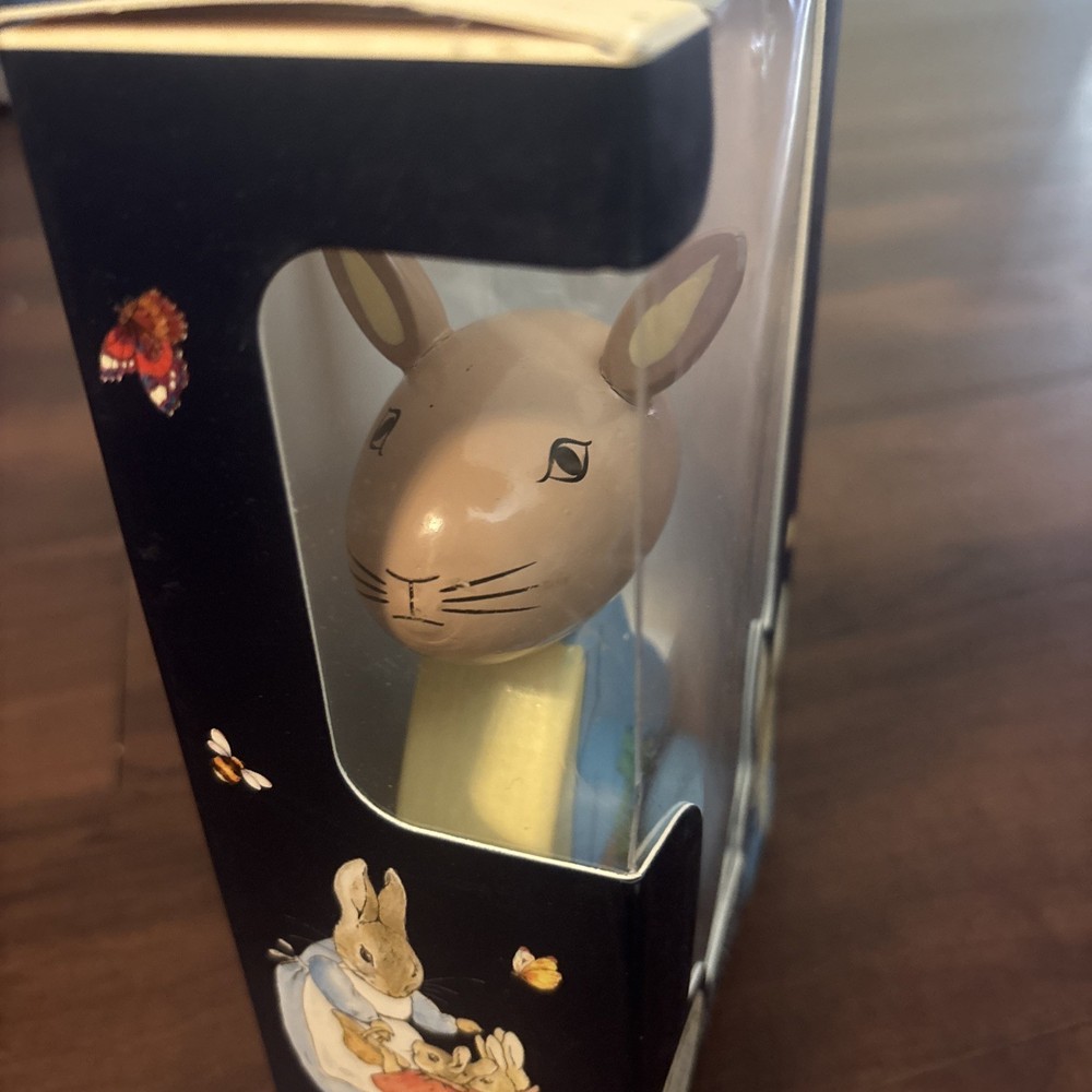 Spring Easter Peter Rabbit Wooden Pull Along Baby Toy Beatrix Potter