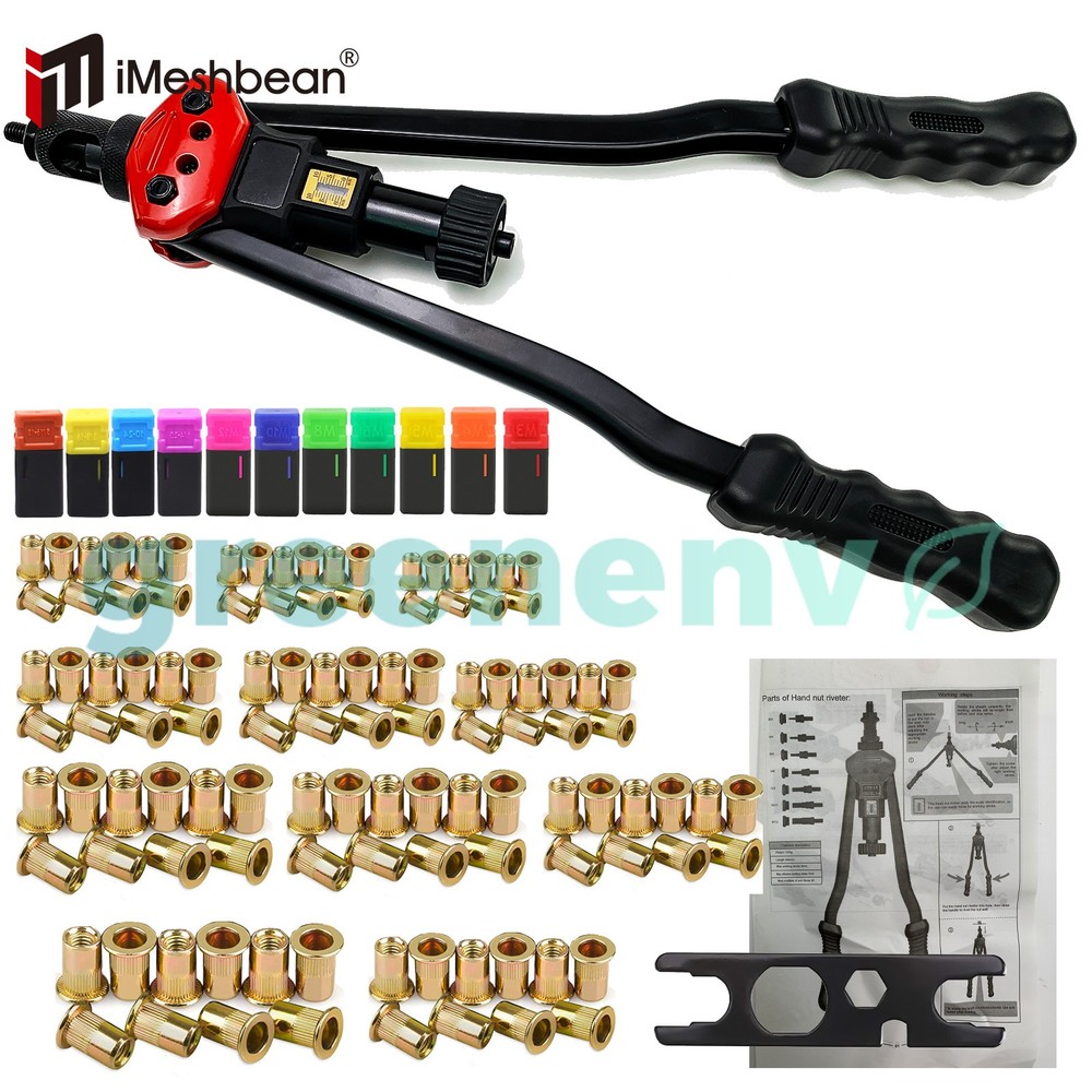 Rivnut Setting Tools Nut Setter Tool Hand Blind Riveter Rivet Nut Gun Kit 16"