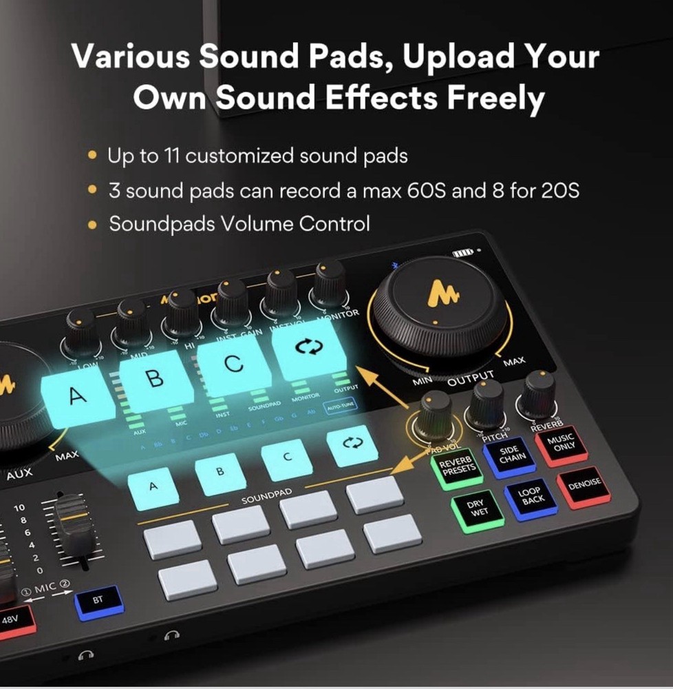 Maono MaonoCaster E2 Podcast Bundle Dynamic Microphone USB Audio Interface