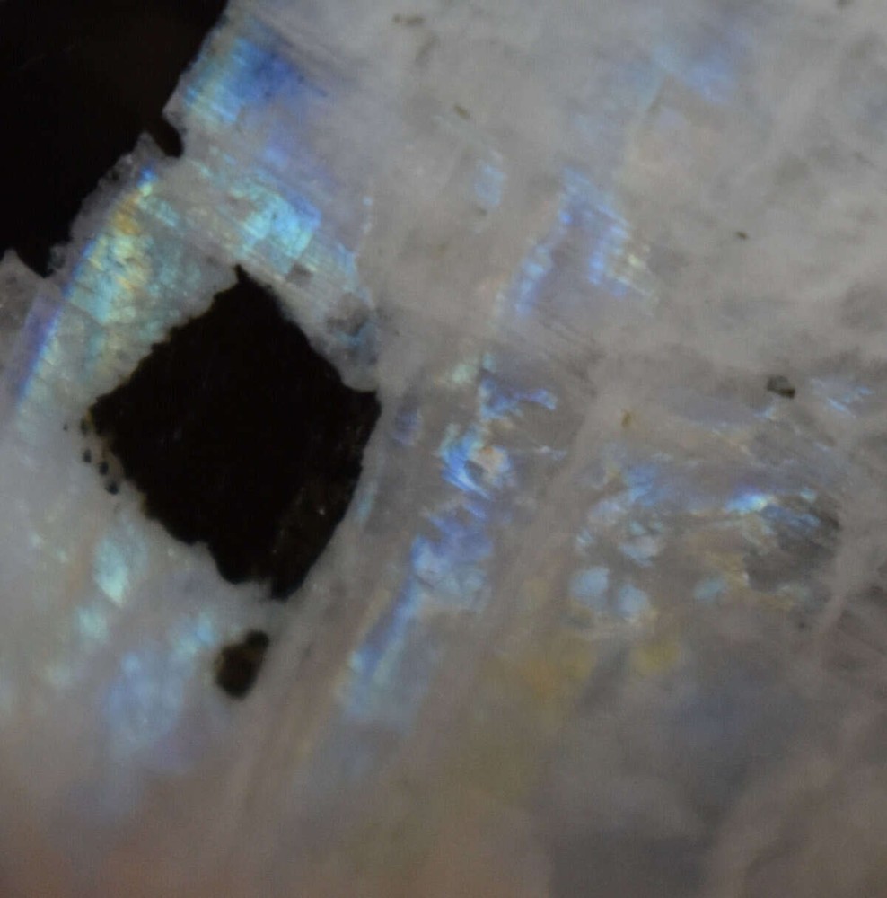 Rainbow Moonstone Palm Stone #11