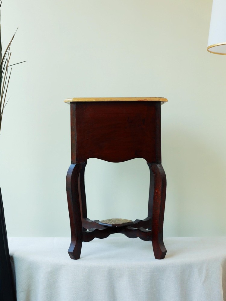 Regal Brass Carved 2 Drawer Side Table