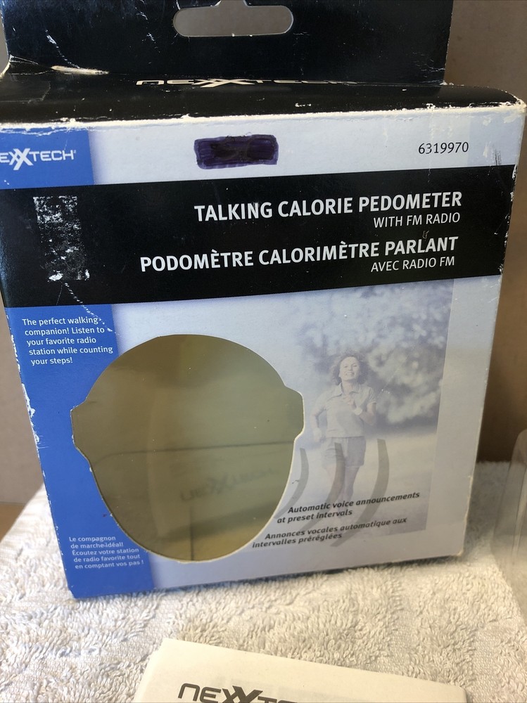 NexXtech talking calorie counting pedometer with FM radio