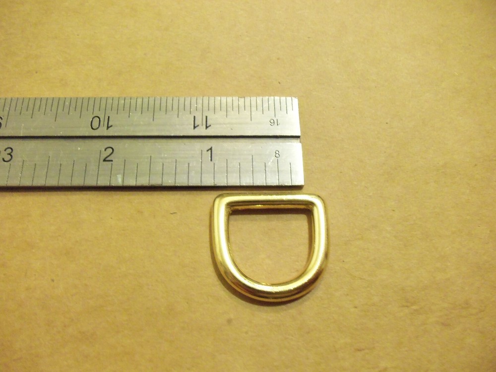 3/4" Solid Brass Cast D Rings (Pack Of 10)