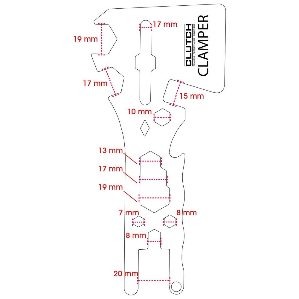 Clutch Clamper Utility Tool with Multi-Function Truss & Clamp Wrench
