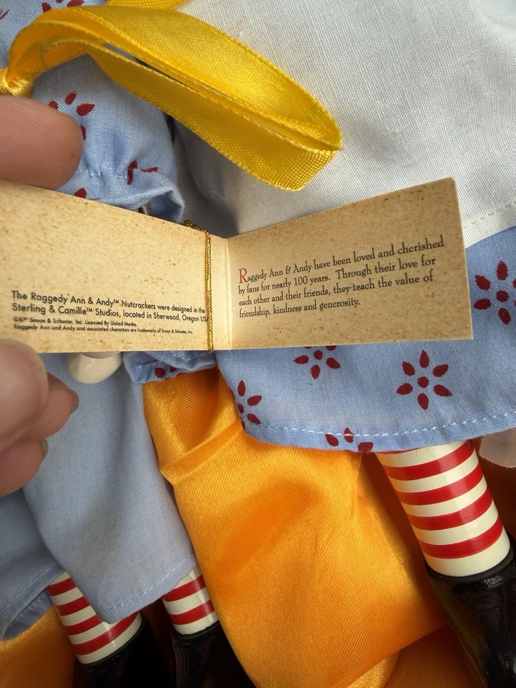 New Sterling & Camille - Raggedy Ann & Andy Nutcrackers 2003