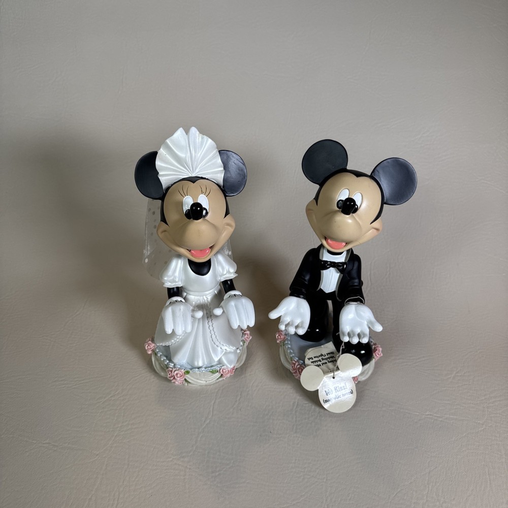 Minnie & Mickey Mouse Wedding Magnetic Bobble Heads