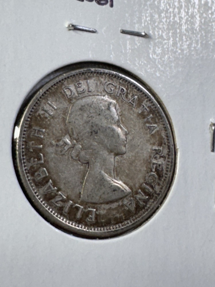 1961 Canada 25 Cents Silver Coin