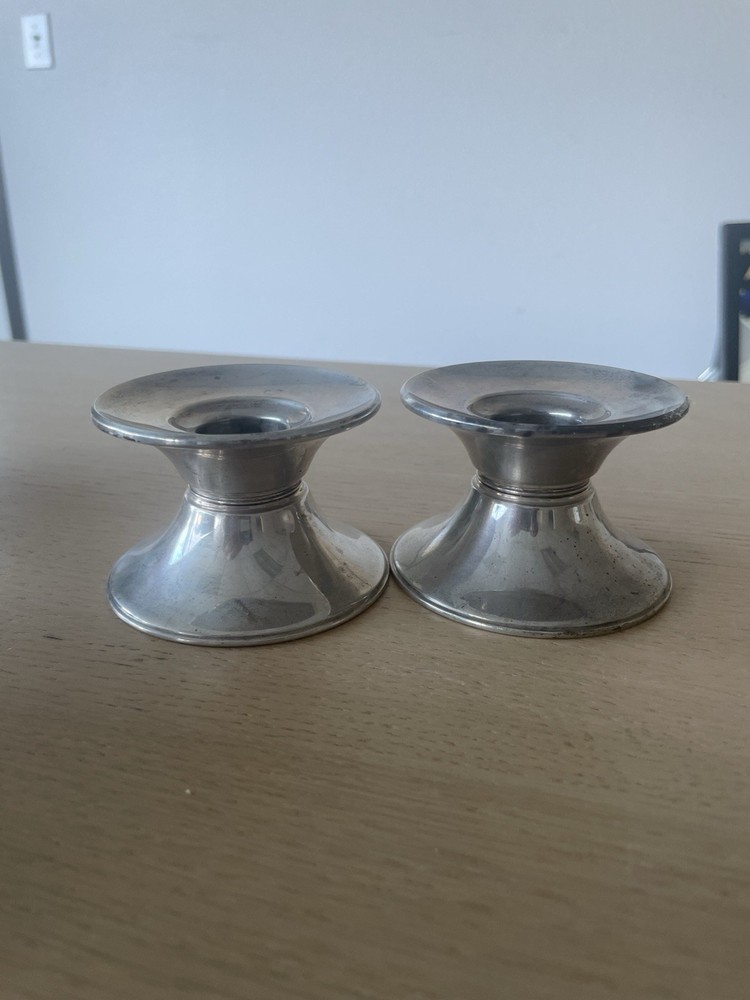 Gotham Sterling silver candle holder