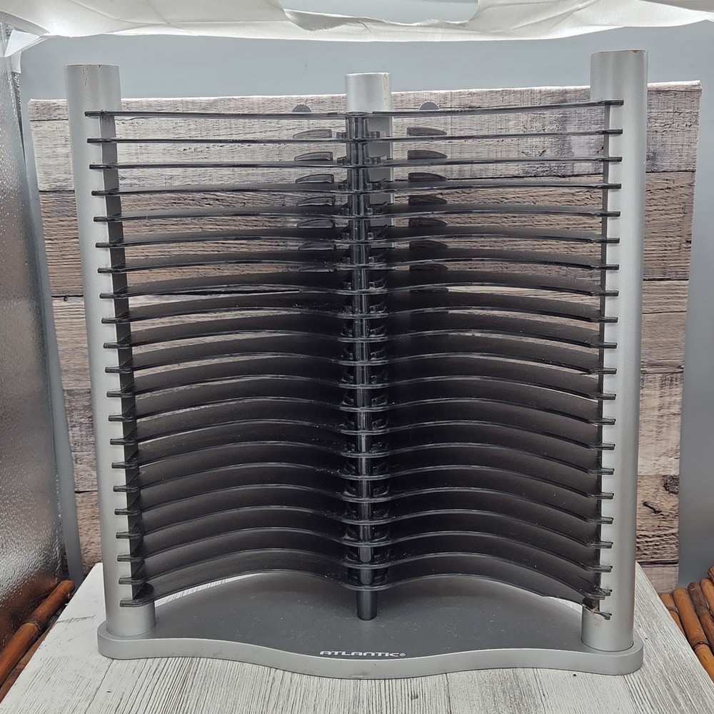 VTG Atlantic CD Tower 42 Disc Holder Organizer Storage Gray