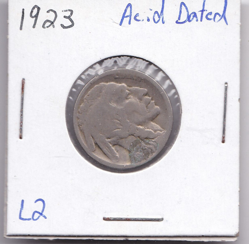1923 Buffalo Nickel Acid Dated L2