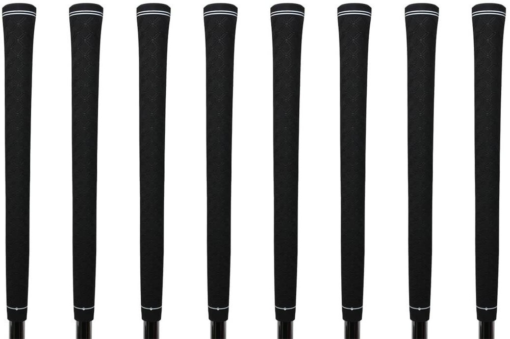 8 pcs - Tour Pro Soft Black Standard Size Golf Grips