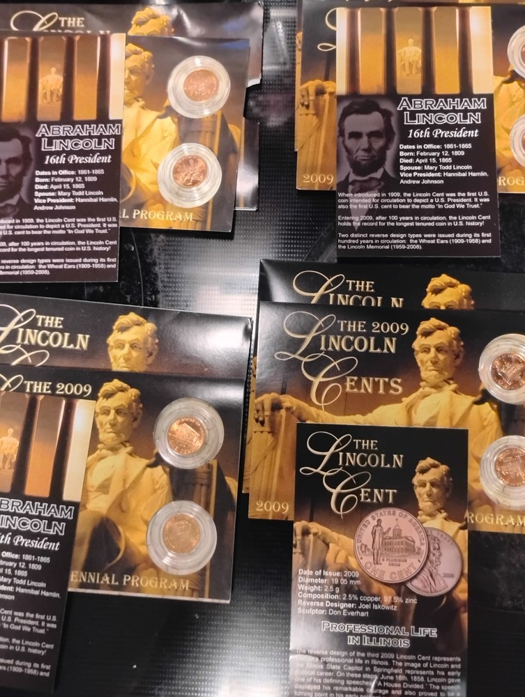 THE LINCOLN CENT -2009 BICENTENNIAL PROGRAM P & D MINT Set Complete Set All 8