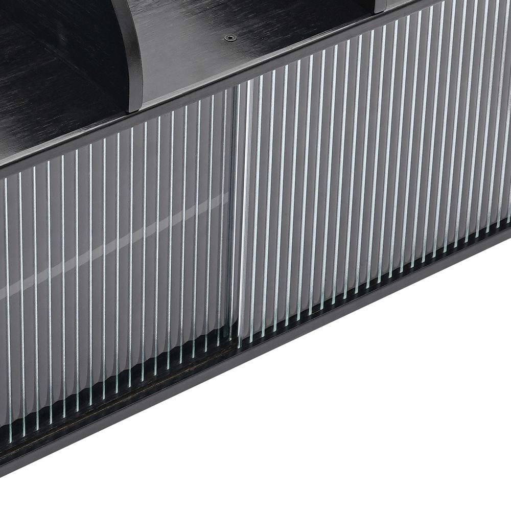 Black Storage Cabinet with Adjustable Shelves for Multi-Purpose Use