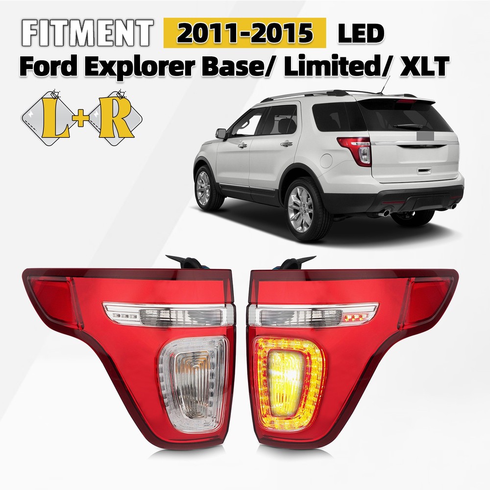 LED Tail Lights For 2011-2015 Ford Explorer Base/ Sport / XLT Left + Right Pair
