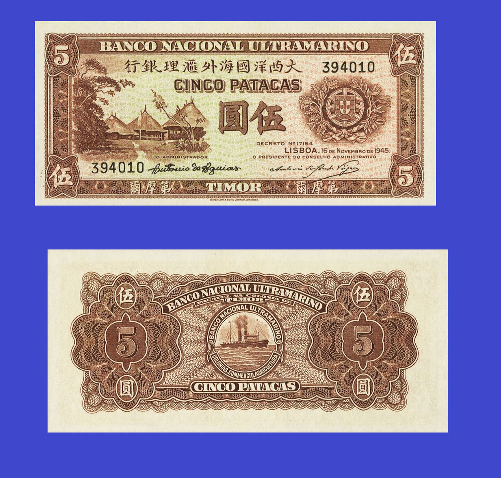 Timor 5 patacas 1945  - Copy