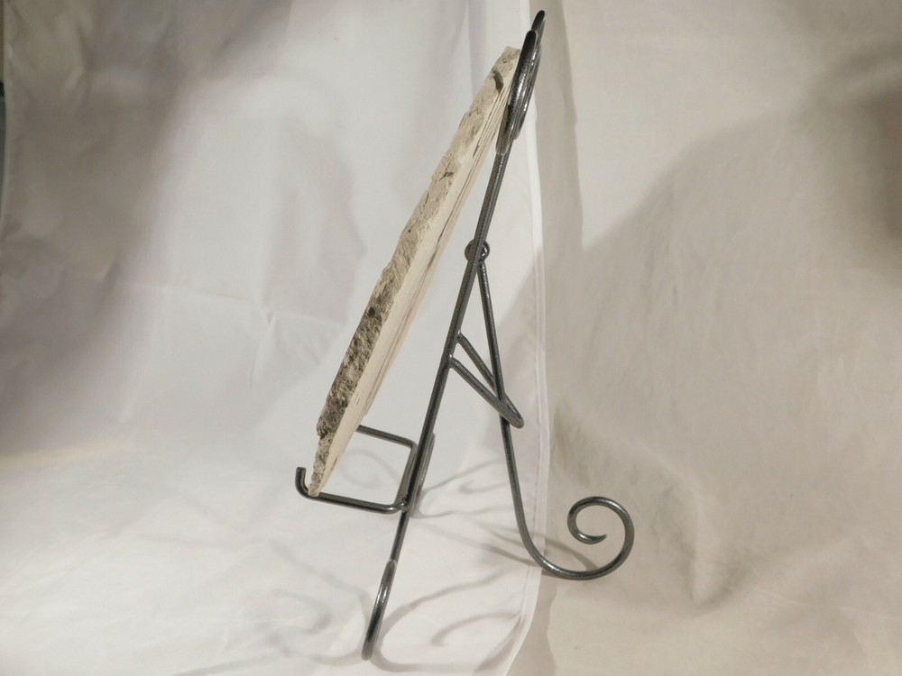 Easel Display Stand XL Large Size Scroll Design Dark Silver Folding