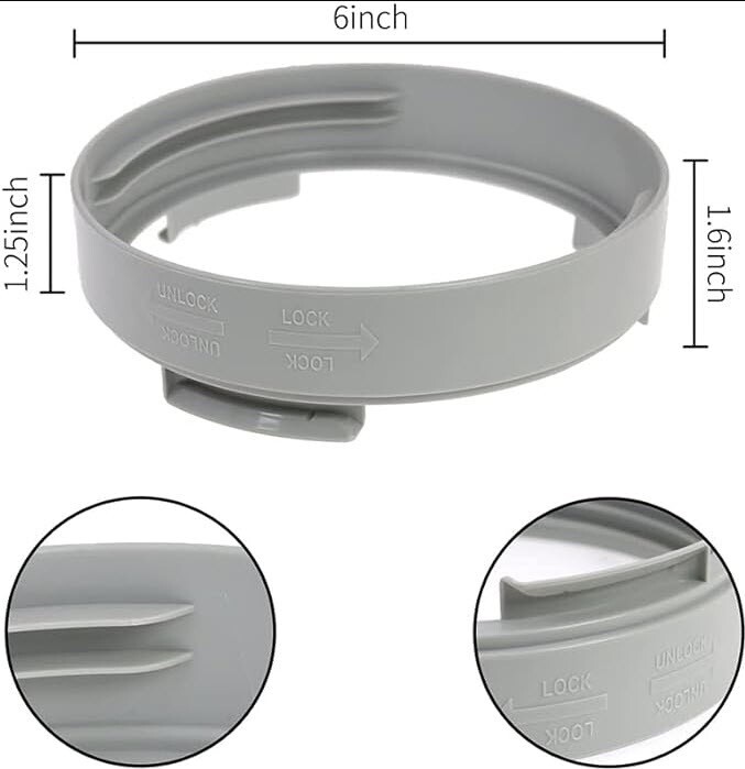 DGQ 5.9" Portable Air Conditioner Exhaust Hose Connector Gray Plastic Round