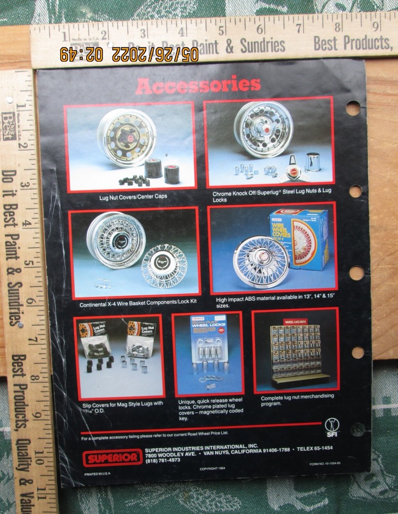 superior road wheels 1985 brochure