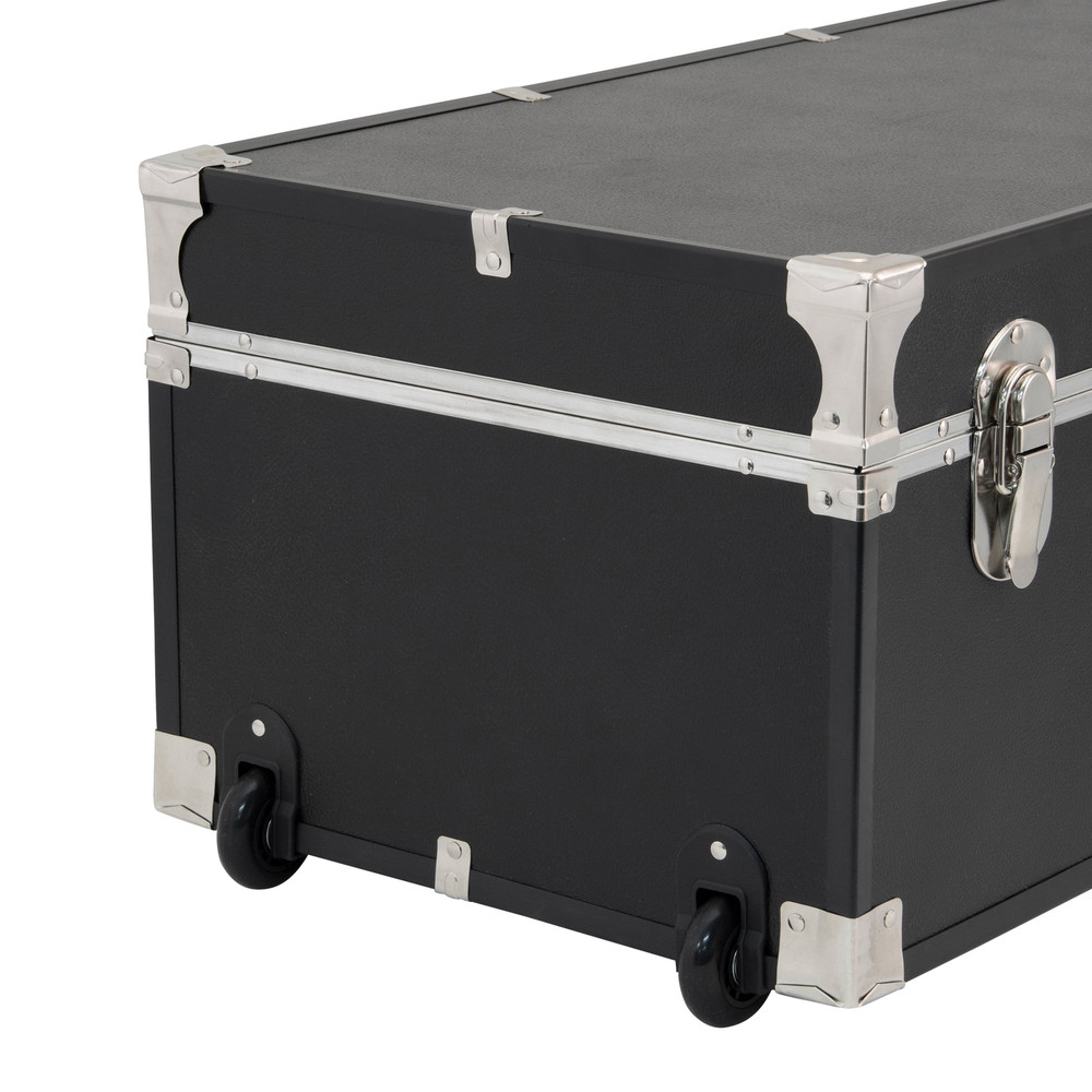 Trunk with Wheels 30'' Seward Explorer Trunk & Lock Black