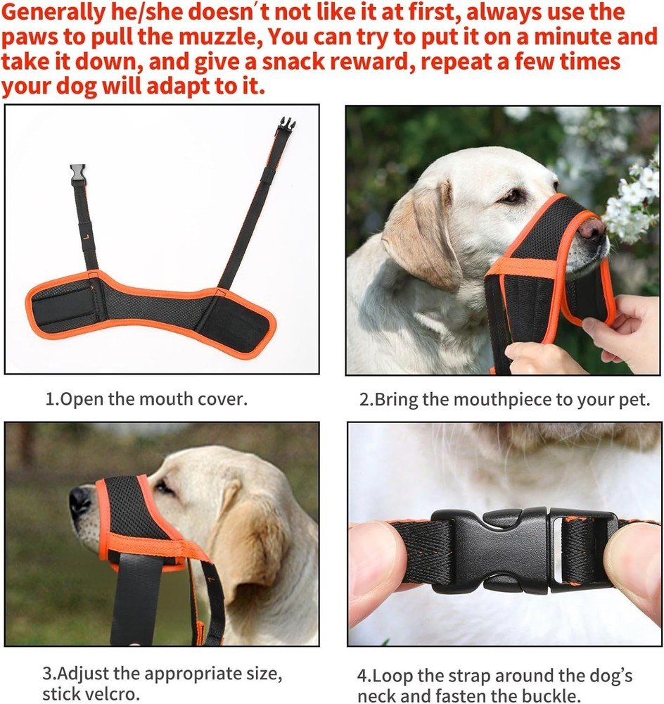 Soft Nylon Muzzle Anti Biting Barking Chewing,Air Mesh Breathable Drinkable A...