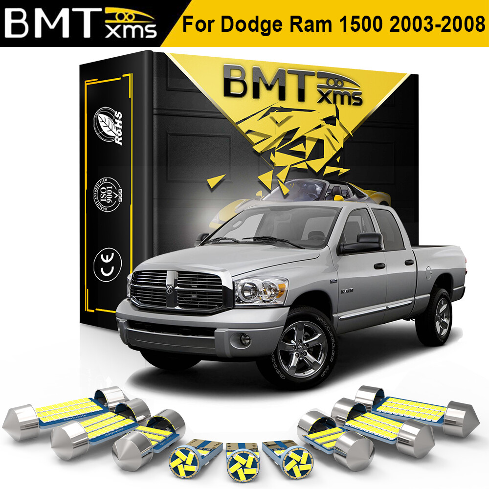 13x White Interior LED Lights Bulbs Kit for 2003- 2008 Dodge Ram 1500 Error Free