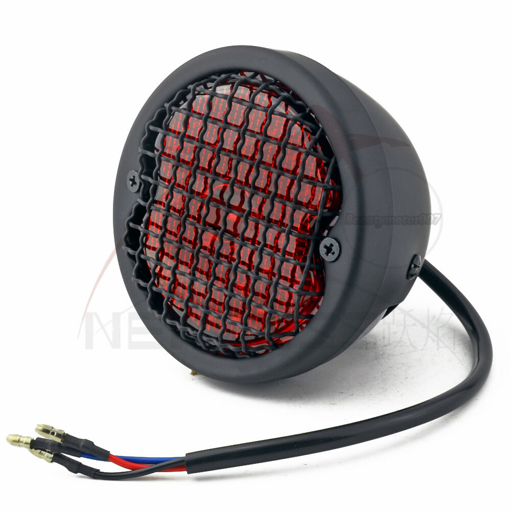 Side Mount Tag License Plate Holder Bracket LED Tail Light for Custom Bobber