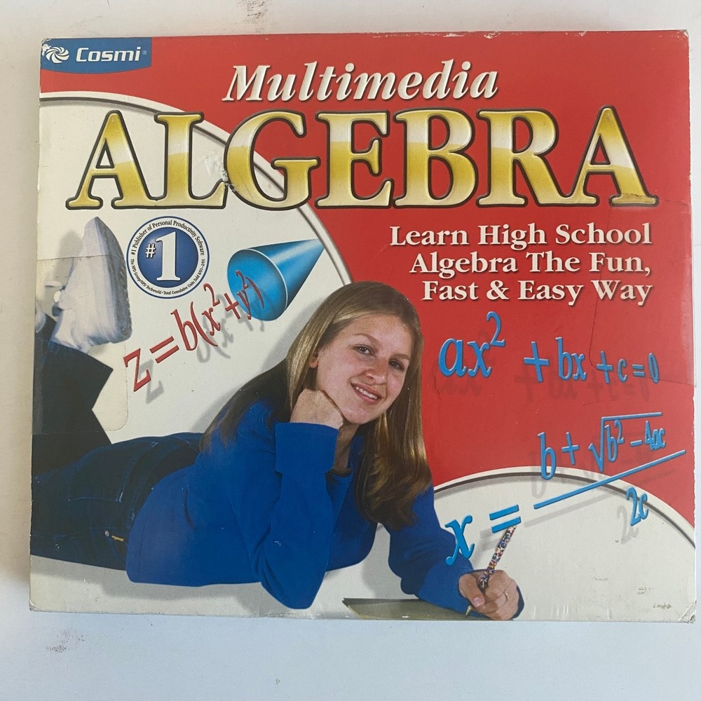 Cosmi Multimedia ALGEBRA CD-ROM PC Software Windows 95 XP Education Learning