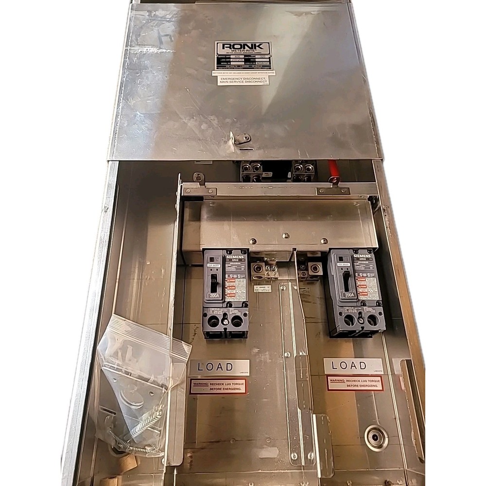 Ronk MSB320LC5-UG Meter Base 320/400 Amp Single Phase Lever Bypass + Breakers