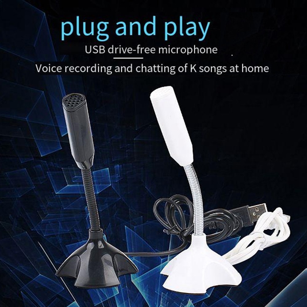 USB Laptop Microphone Voice Mic High Sensitivity Studio Speech Mic Stand1381