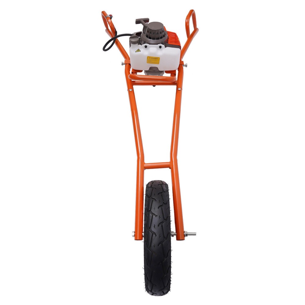 11" Bit Post Hole Digger Gas Powered 63cc 3hp Hand Push Earth Auger Ground Drill