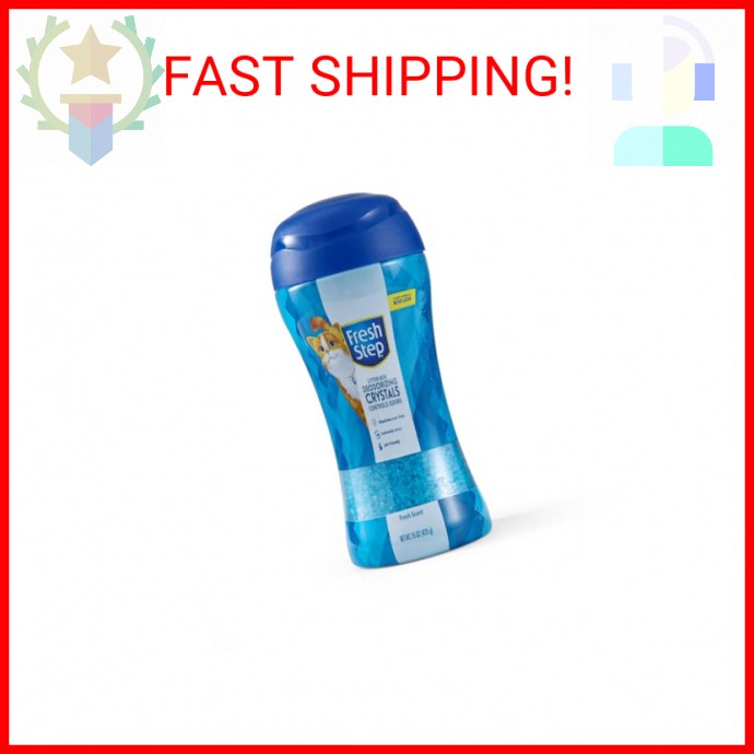 Fresh Step Cat Litter Crystals Deodorizer, Non Toxic Odor Neutralizing Crystals
