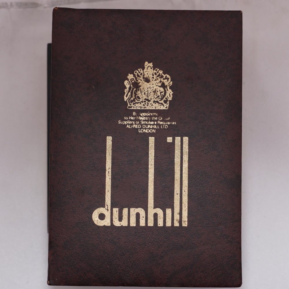 Dunhill Lighter Gold Burley Pattern_Three lines_Ultrasonically cleaned_Working
