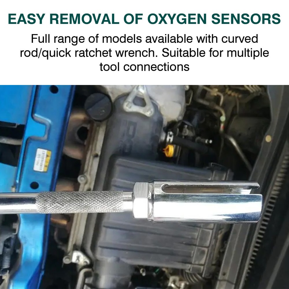 7/8'' 22mm O2 Oxygen Sensor Socket Wrench 1/2" Driver Offset Remover Socket Tool