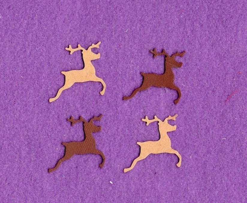 DEER LEAPING # 2 die cuts scrapbook cards