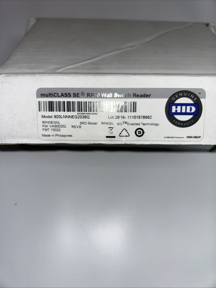 HID MultiClass SE RP40 Wall Switch Reader 920LNNNEG2038Q (OPEN BOX)