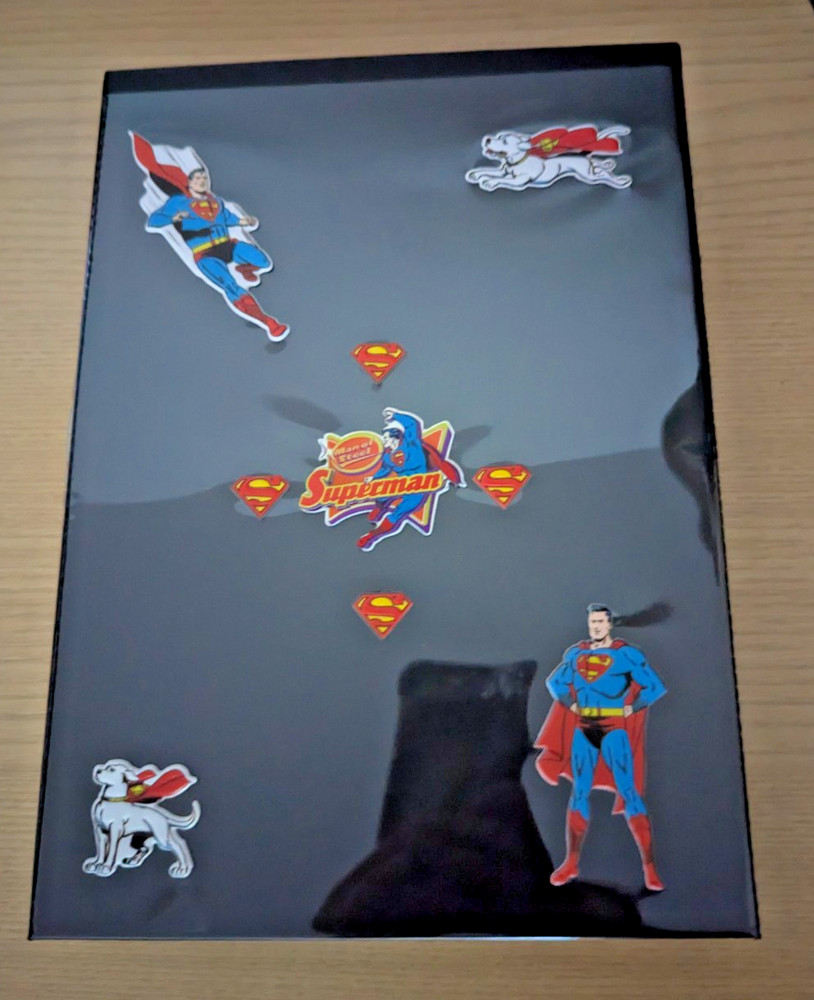 Superman Comic Book Portable Storage Box Organizer with Magnetic Closure