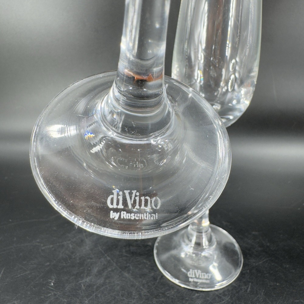 DeVino by Rosenthal Clear Crystal Glasses Hand Blown Small Cups Barware Set 2