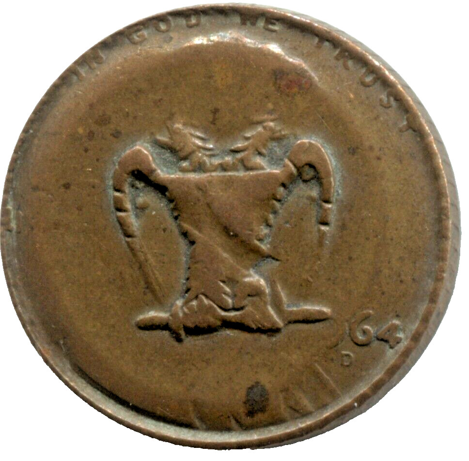 STAMPED FRATERNAL ORGANIZATION LINCOLN CENT MASONIC EMBLEMS - MH 121