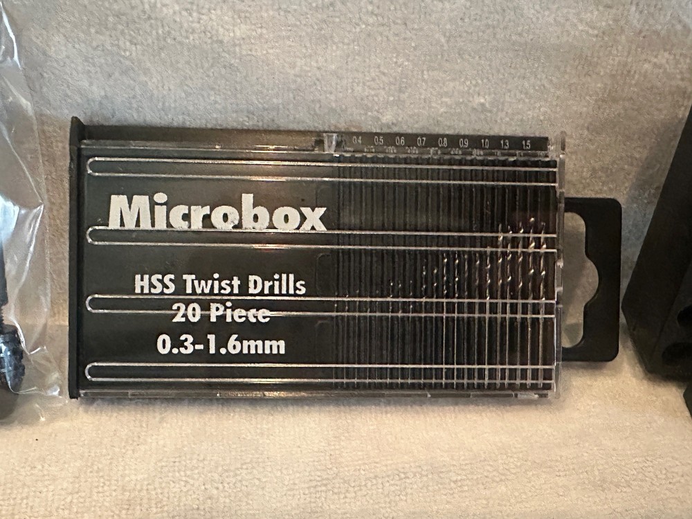 Microbox Twist Drill 20 Piece Mini Tae Top Bench Vice Cap New Open Box