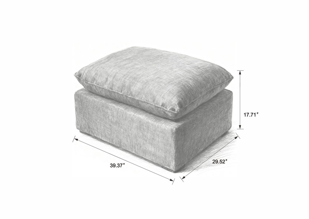 Modern Chenille cloud sofa, freely combinable, comfortable to sit on, suitable