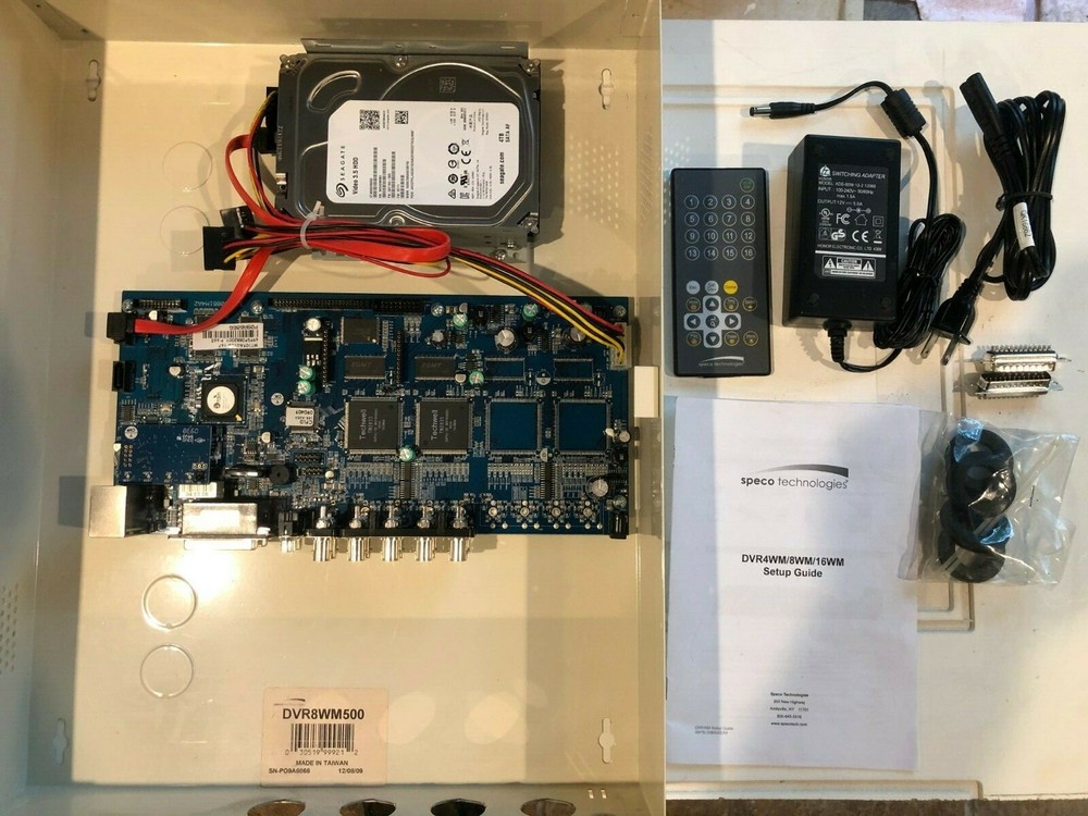 SPECO TECH  Security DVR8WM 4TB- Covert video recorder - 8 channels