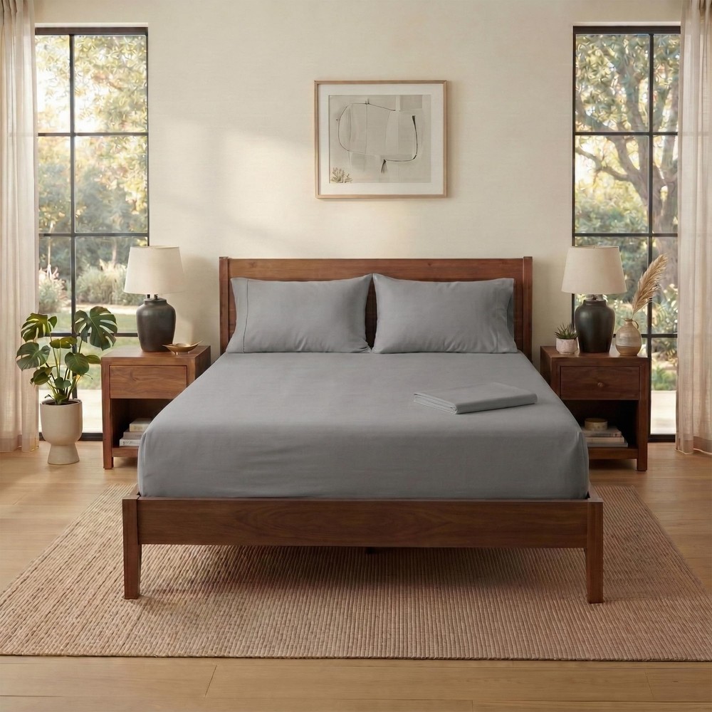 Queen Size Sheets Set, Premium Egyptian Long-Staple 100% Cotton Bedding Set, ...
