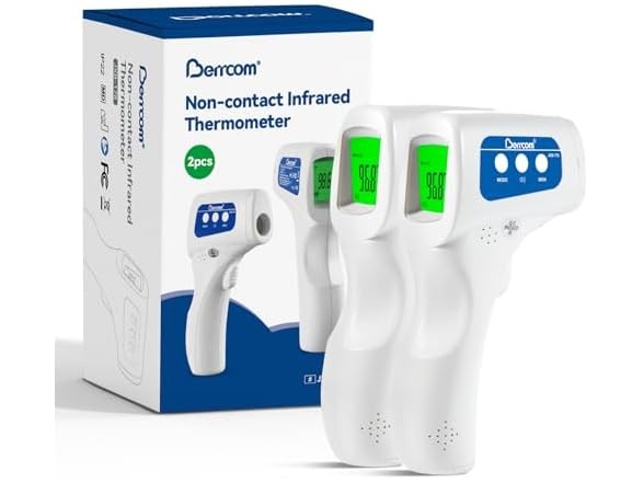 Berrcom 3-in-1 Forehead Thermometer White Pack Of 2