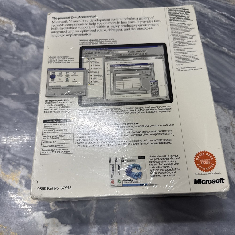 Microsoft Visual C++ Edition 4.0 - BRAND NEW SEALED IN BOX!