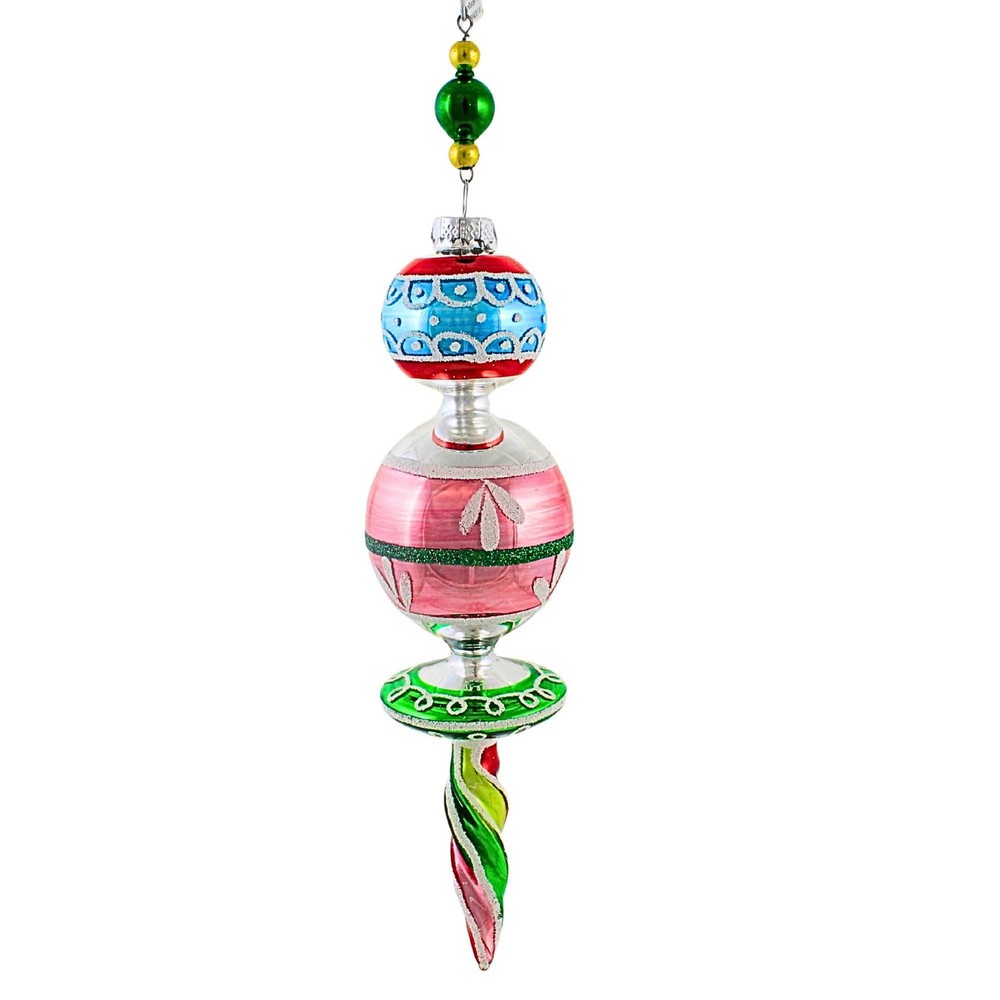 December Diamonds Pastel Sphere Tree Ornament Vintage-Looking